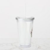 Blush Roze Rose Bloemen Bruidsmeisje Acryl Drinkbeker (Rechts)