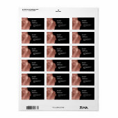 Blush Roze Rose Bloemen Bruiloft Collectie Etiket (Full Sheet)