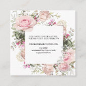 Blush Roze Rose Bloemen Bruiloft Website Informatiekaartje (Voorkant)