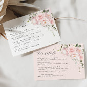 Blush Roze Rose Bloemen Elegante Bruiloft RSVP Kaa