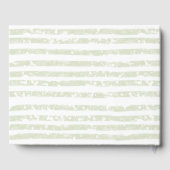 Blush Roze Rose Bloemen en Streep Bruiloft Gastenboek (Achterkant)