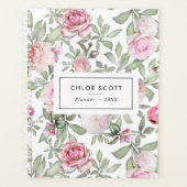 Blush Roze Rose Bloemen Naam Planner (Voorkant)