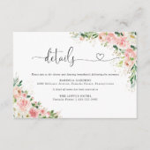 Blush Roze Rose Bruiloft Behuizing Kaart (Voorkant)