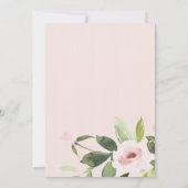 Blush Roze Rose Flora Waterverf Sympathie Memorial Bedankkaart (Achterkant)