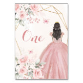 Blush Roze Rose Geometrisch Meisje Sweet 16e Verja Kaart (Achterkant)