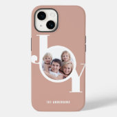 Blush Roze Rose Gold Aangepaste foto Case-Mate iPhone Case (Achterkant)