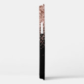 Blush Roze Rose Gold Black Glitter Monogram Naam C Case-Mate iPhone Case (Achterkant / Rechts)