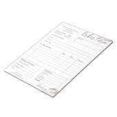 Blush Roze Rose Gold Business Order Form Notitiebl Notitieblok (Schuin)