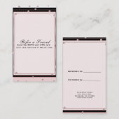 Blush Roze Rose Gold Elegant Modern Verwijs een vr Aanbevelingskaartje (Voorkant / Achterkant)