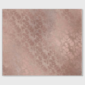 Blush Roze Rose Gold Faux Powder Floral Royal Cadeaupapier (Vlak)