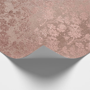 Blush Roze Rose Gold Faux Powder Floral Royal Cadeaupapier
