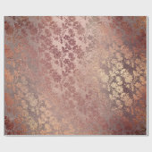 Blush Roze Rose Gold Floral Powder Faux Floral Cadeaupapier (Vlak)