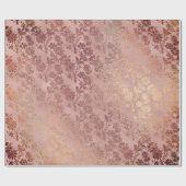 Blush Roze Rose Gold Floral Powder Floral Cadeaupapier (Vlak)