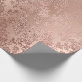Blush Roze Rose Gold Floral Powder Royal Delicate Cadeaupapier (Hoek)