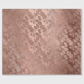 Blush Roze Rose Gold Floral VIP Floral Cadeaupapier (Vlak)