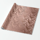 Blush Roze Rose Gold Floral VIP Floral Cadeaupapier (Uitgerold)