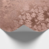 Blush Roze Rose Gold Floral VIP Floral Cadeaupapier (Hoek)
