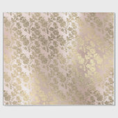Blush Roze Rose Gold Floral VIP Stars Cadeaupapier (Vlak)