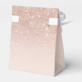 Blush Roze Rose Gold Glitter Birth Day Dank je wel Bedankdoosjes (Achterkant)