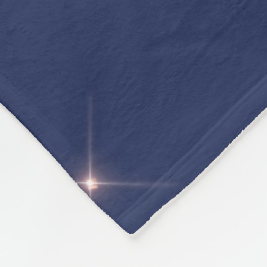 Blush Roze Rose Gold Navy Blue Glitter Monogram Fleece Deken (Hoek)