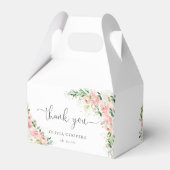 Blush Roze Rose Goud Baby shower Favor Box Bedankdoosjes (Achterkant)