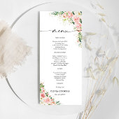 Blush Roze Rose Goud Baby shower Menu
