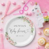 Blush Roze Rose Goud Baby shower Papier Bord (Feest)