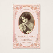 Blush Roze Rose Goud Begrafenis Gebed Kaart (Voorkant)