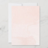 Blush roze rose goud bloemenmeisje baby brunch kaart (Achterkant)