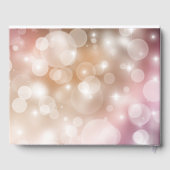 Blush Roze Rose Goud Bokeh Quinceanera Party Gastenboek (Achterkant)