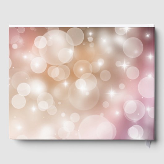 Blush Roze Rose Goud Bokeh Quinceanera Party Gastenboek (Achterkant)