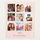 Blush roze rose goud foto collage 2026 planner (Voorkant)