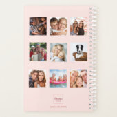 Blush roze rose goud foto collage planner (Achterkant)