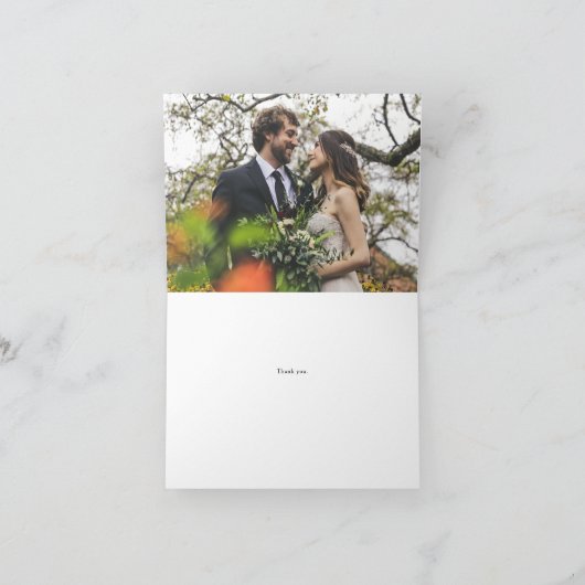 Blush Roze Rose Goud Moderne Ringen Bedankkaart (Binnen)