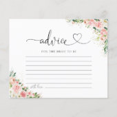 Blush Roze Rose Goud Vrijgezellenfeest Advies Kaar (Voorkant)