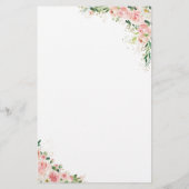 Blush Roze Rose Goud Vrijgezellenfeest Bingo (Achterkant)