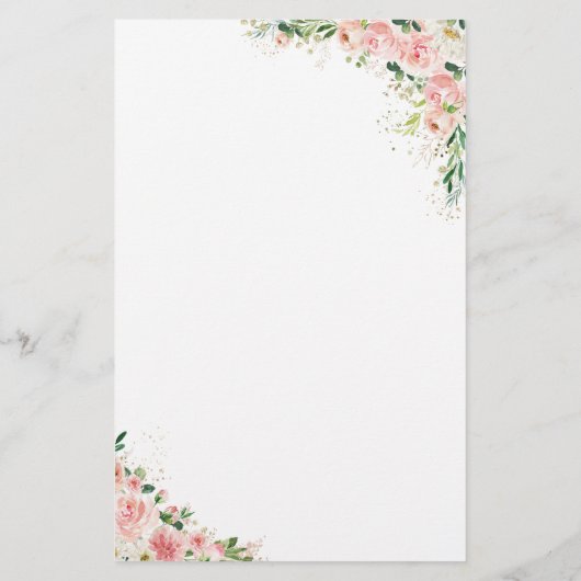 Blush Roze Rose Goud Vrijgezellenfeest Bingo (Achterkant)