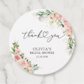 Blush Roze Rose Goud Vrijgezellenfeest Gift Label (Voorkant)