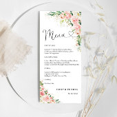 Blush Roze Rose Goud Vrijgezellenfeest Menu