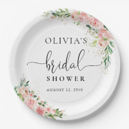 Blush Roze Rose Goud Vrijgezellenfeest Papier Bord