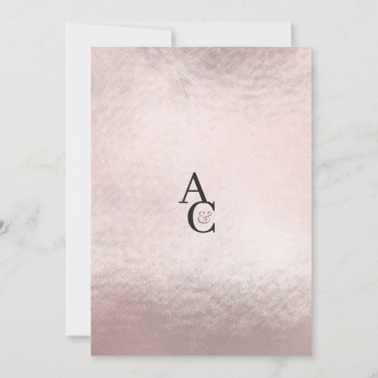 Blush roze rose goud zilver glitter Save the Date Kaart (Achterkant)