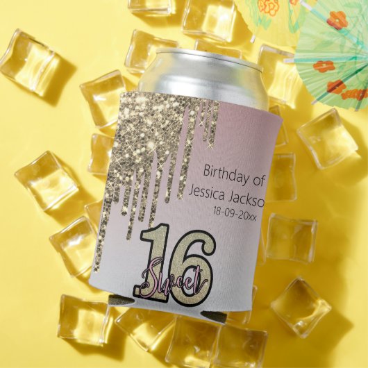 Blush Roze Rose Goud Zoet Zestien Blikjeskoeler (Insitu Zomer)