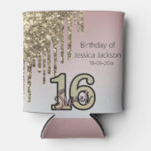 Blush Roze Rose Goud Zoet Zestien Blikjeskoeler (Voorkant)