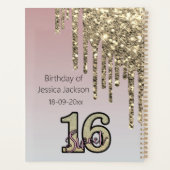 Blush Roze Rose Goud Zoet Zestien Planner (Achterkant)