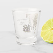 Blush Roze Rose Goud Zoet Zestien Shot Glas (Achterkant)