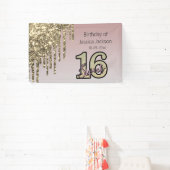 Blush Roze Rose Goud Zoet Zestien Spandoek (Insitu)