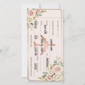 Blush Roze & Rosé Gouden instapkaart save the date (Voorkant)