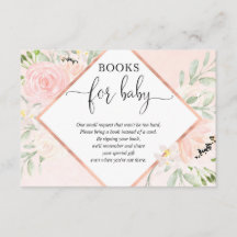 Blush roze rose gouden meisje baby shower boek aan