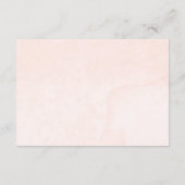 Blush roze rose gouden meisje baby shower boek aan informatiekaartje (Achterkant)