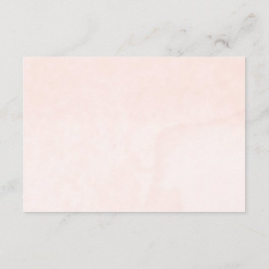 Blush roze rose gouden meisje baby shower boek aan informatiekaartje (Achterkant)